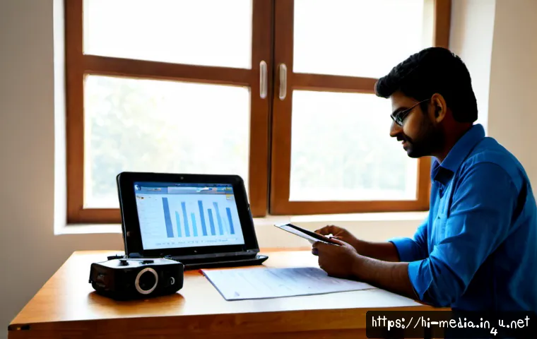 미디어 연구 설계 - Photorealistic university media research workspace, an Indian researcher planning a study at a clean...